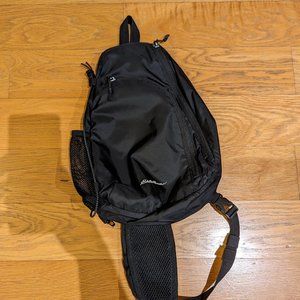 Eddie Bauer Ripstop Sling Backpack - Black